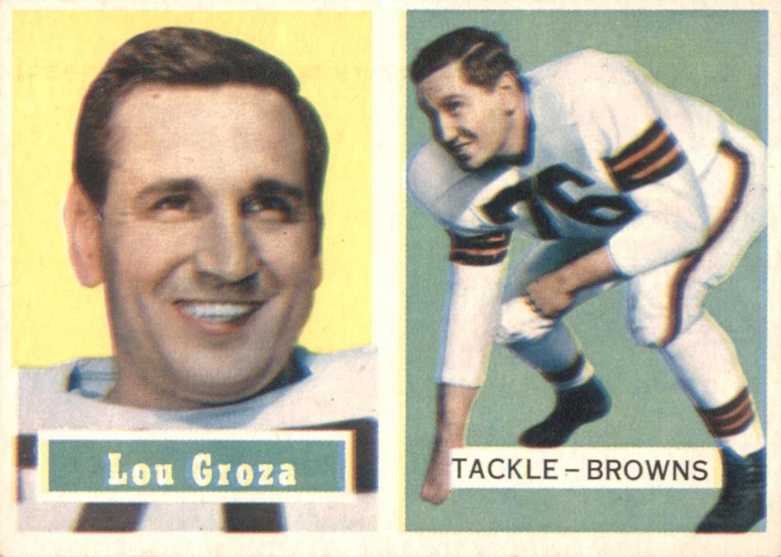 Lou Groza #28 Football Cards 1957 Topps