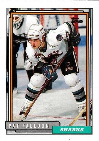Pat Falloon #418 Hockey Cards 1992 Topps