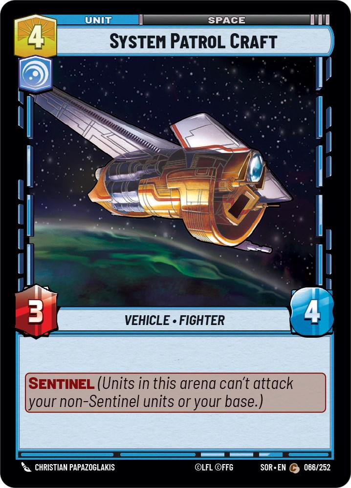 System Patrol Craft #66 Star Wars Unlimited: Spark of Rebellion