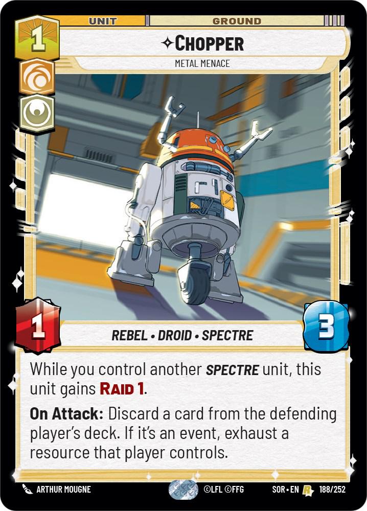 Chopper #188 Star Wars Unlimited: Spark of Rebellion