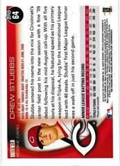 Back Of Card | Drew Stubbs Baseball Cards 2010 Topps