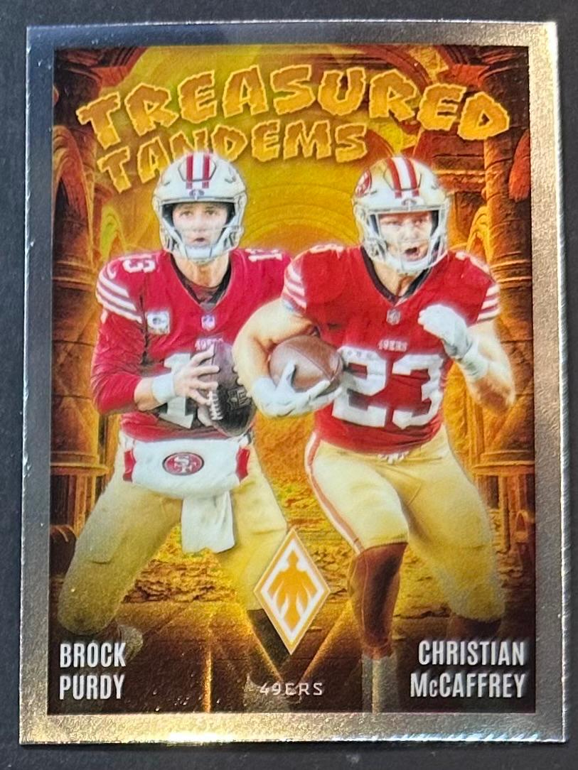 Brock Purdy / Christian McCaffrey #TT-SF Football Cards 2024 Panini Phoenix Treasured Tandems