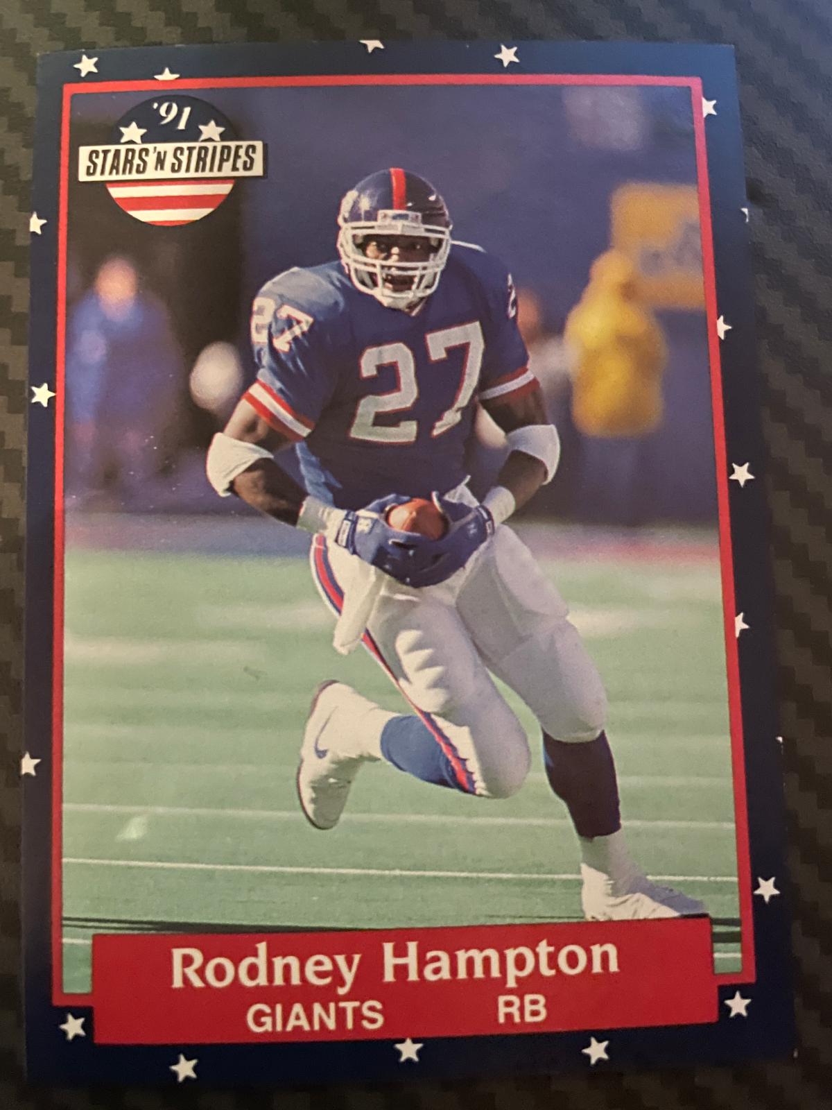 Rodney Hampton #92 1991 Fleer Stars And Stripes Football