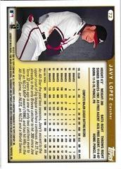 Back Of Card | Javy Lopez Baseball Cards 1999 Topps