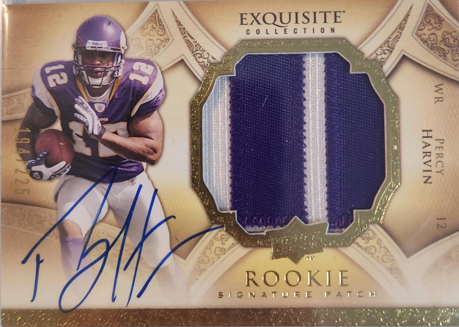 Percy Harvin #162 2009 Upper Deck Exquisite Collection Signature Patch Football