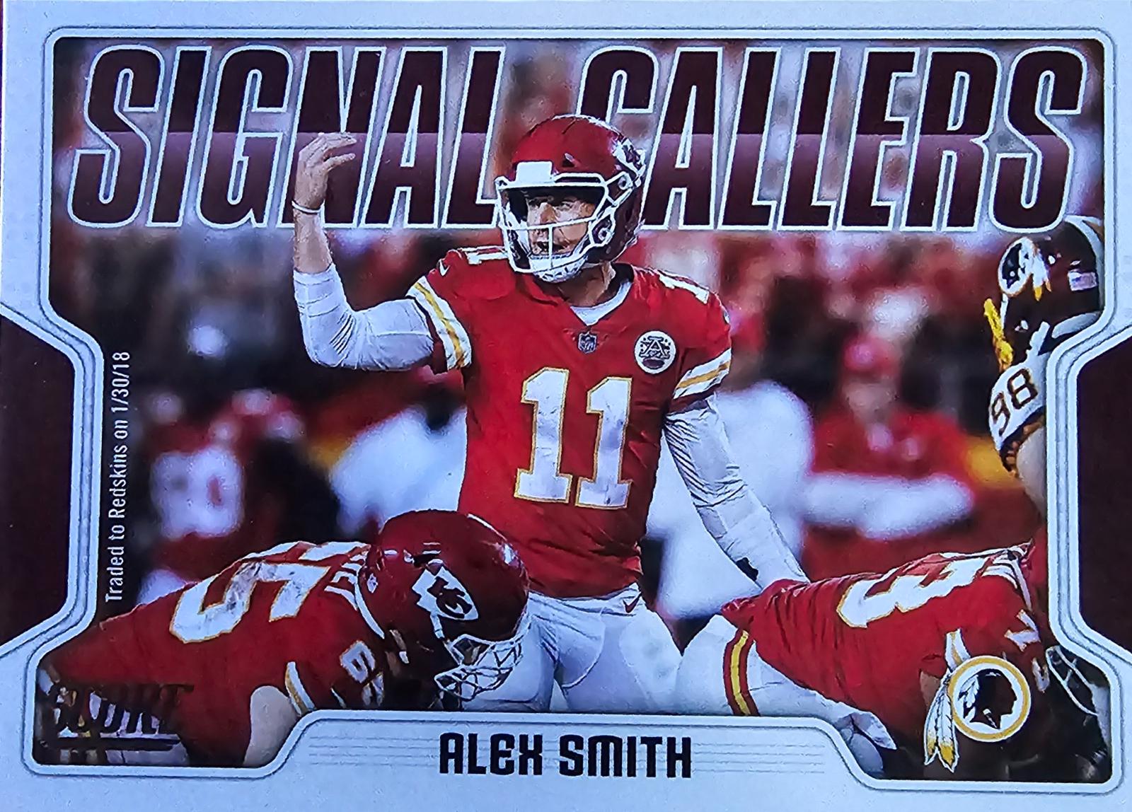 Alex Smith #15 Football Cards 2018 Score Signal Callers