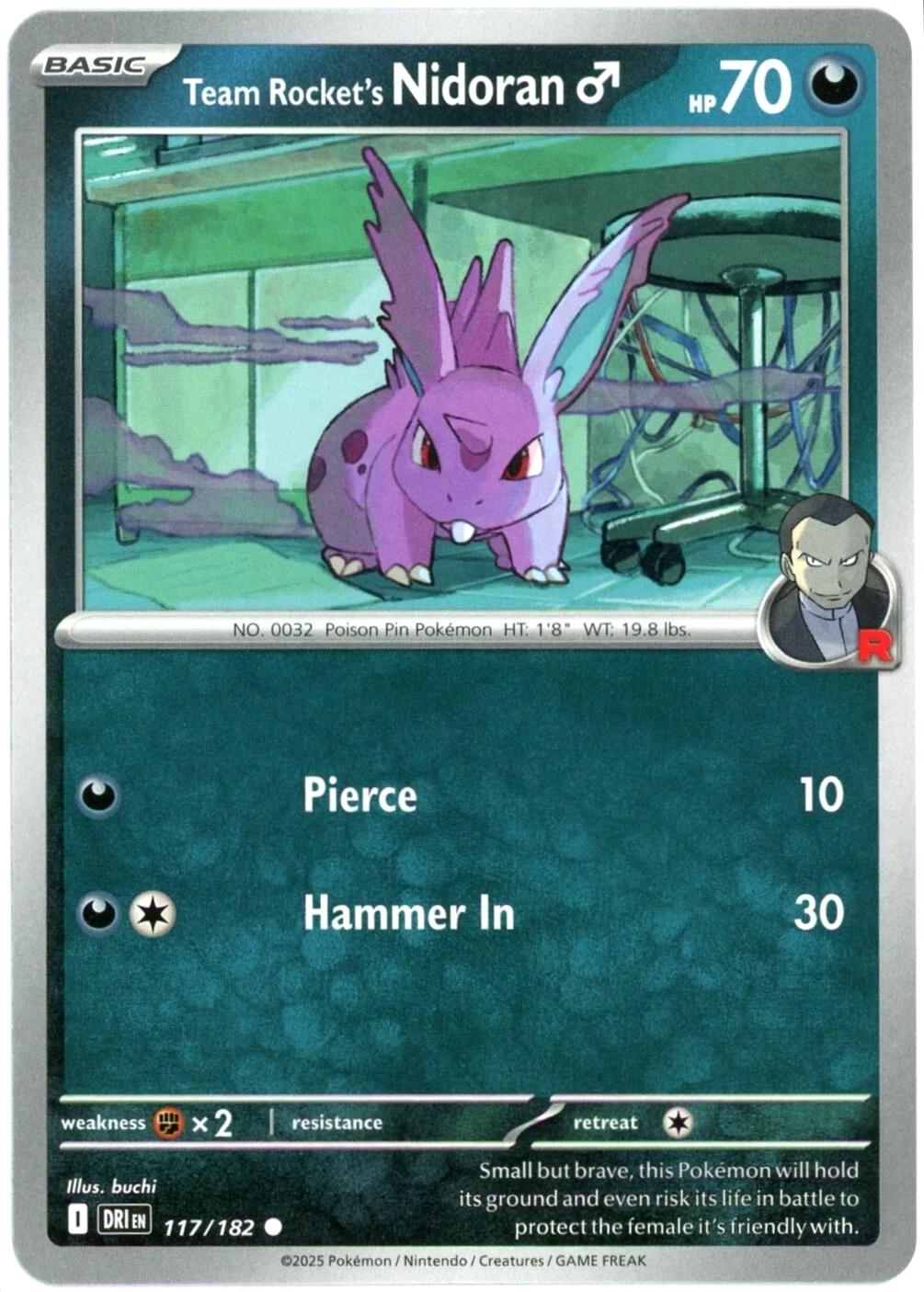 Team Rocket's Nidoran #117 Pokemon Destined Rivals