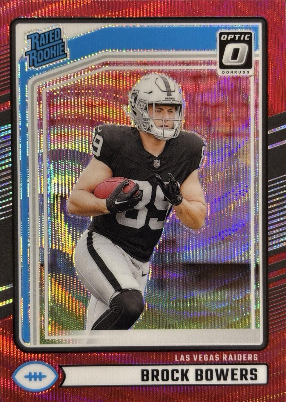 2024 Brock Bowers [Red Wave Optic Preview Holo] #394