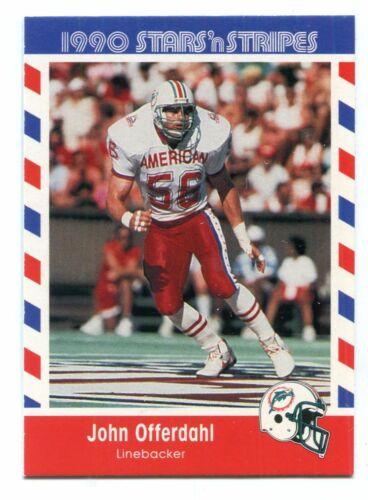 John Offerdahl #17 Football Cards 1990 Asher Candy Stars 'n Stripes