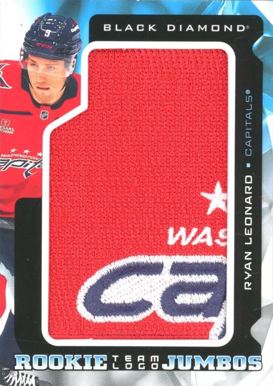 Ryan Leonard #RTL-RL 2025-26 Upper Deck Black Diamond Hockey Rookie Team Logo Jumbo Puzzle Patch