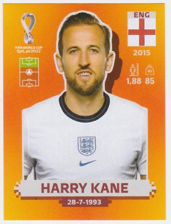 Harry Kane #ENG17 2022 Panini World Cup Qatar International Edition Sticker Soccer
