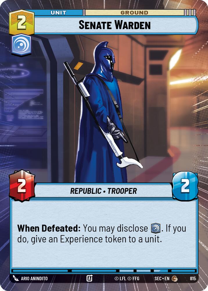 Senate Warden [Hyperspace Foil] #815