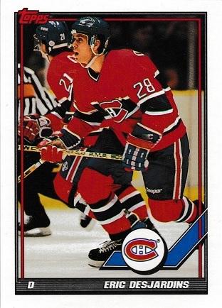 Eric Desjardins #14 Hockey Cards 1991 Topps