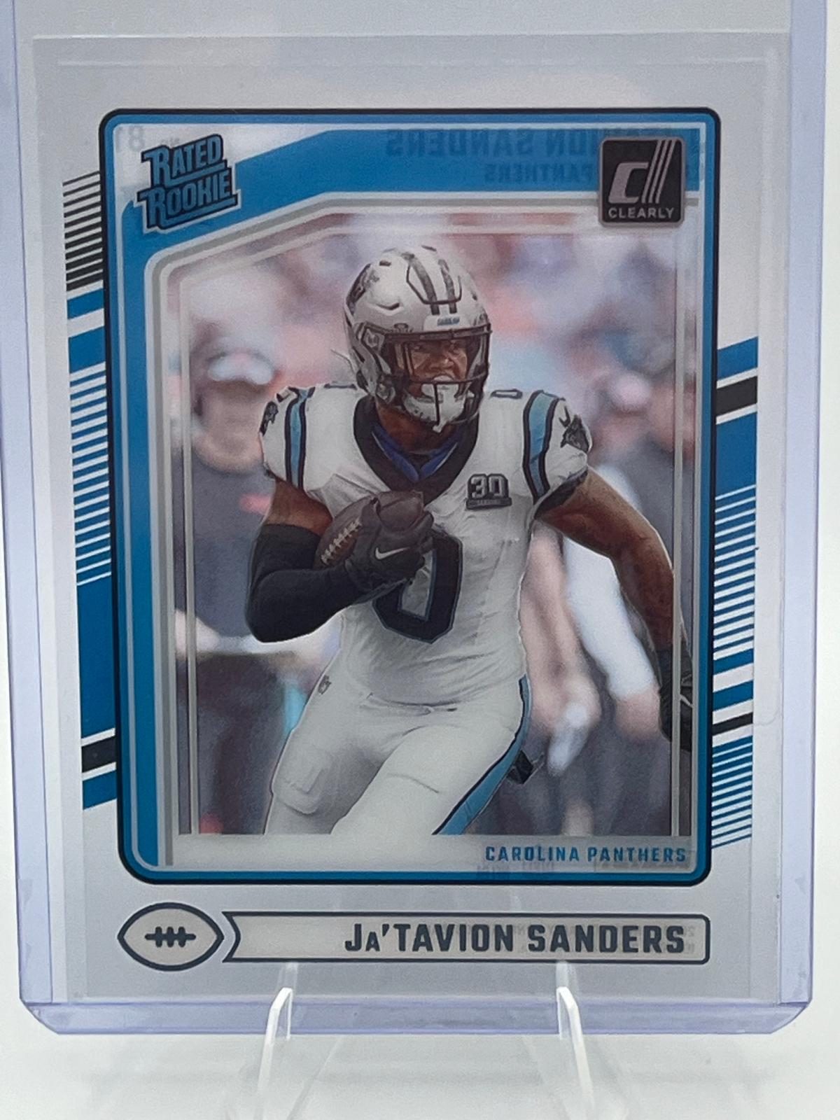 Ja'Tavion Sanders #81 Football Cards 2024 Clearly Donruss