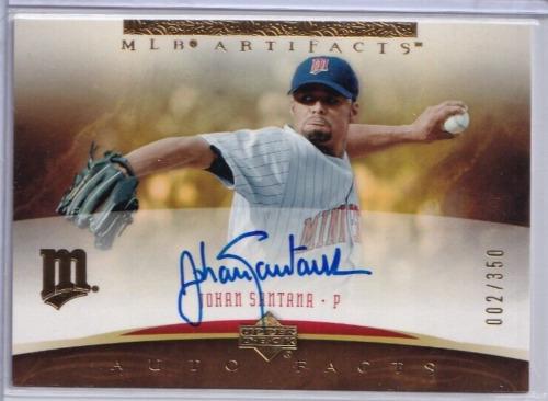 Johan Santana #JS Baseball Cards 2005 Upper Deck Artifacts Autofacts