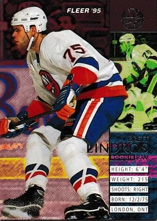 Brett Lindros #125 Hockey Cards 1994 Fleer