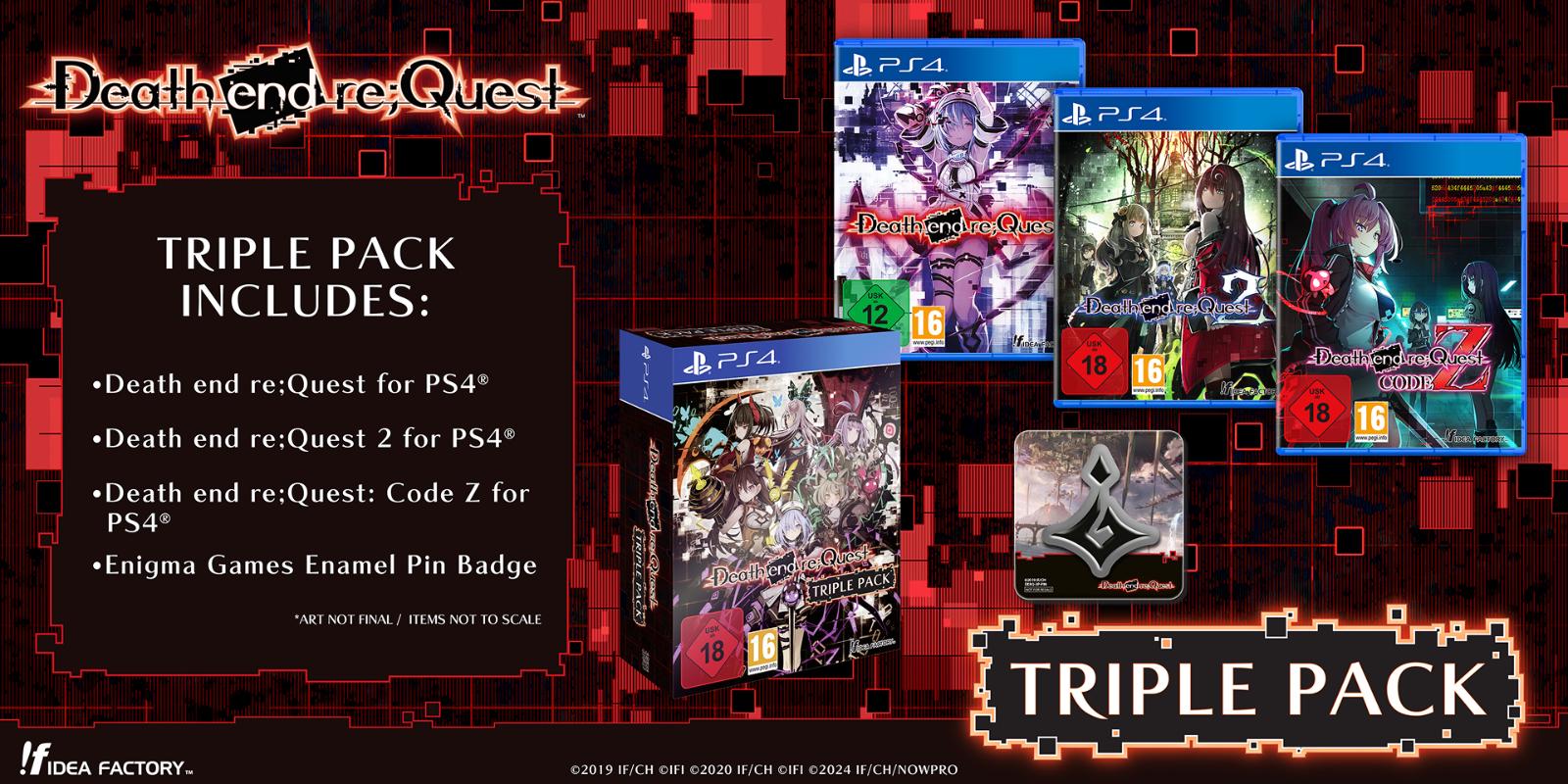 Carátula de Death End Re;Quest Triple Pack para PS4 (edición PAL España)