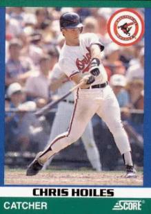 Chris Hoiles #34 Baseball Cards 1991 Score Rising Stars
