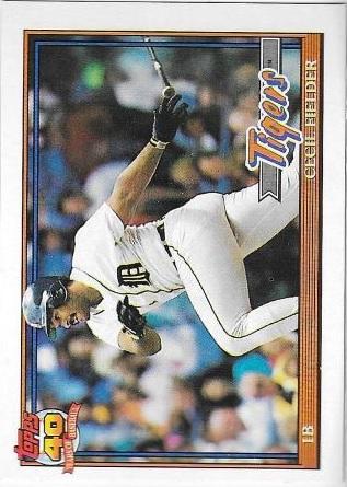 Cecil Fielder #720 Baseball Cards 1991 Topps