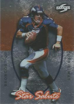 John Elway #14 Football Cards 1998 Panini Score Star Salute