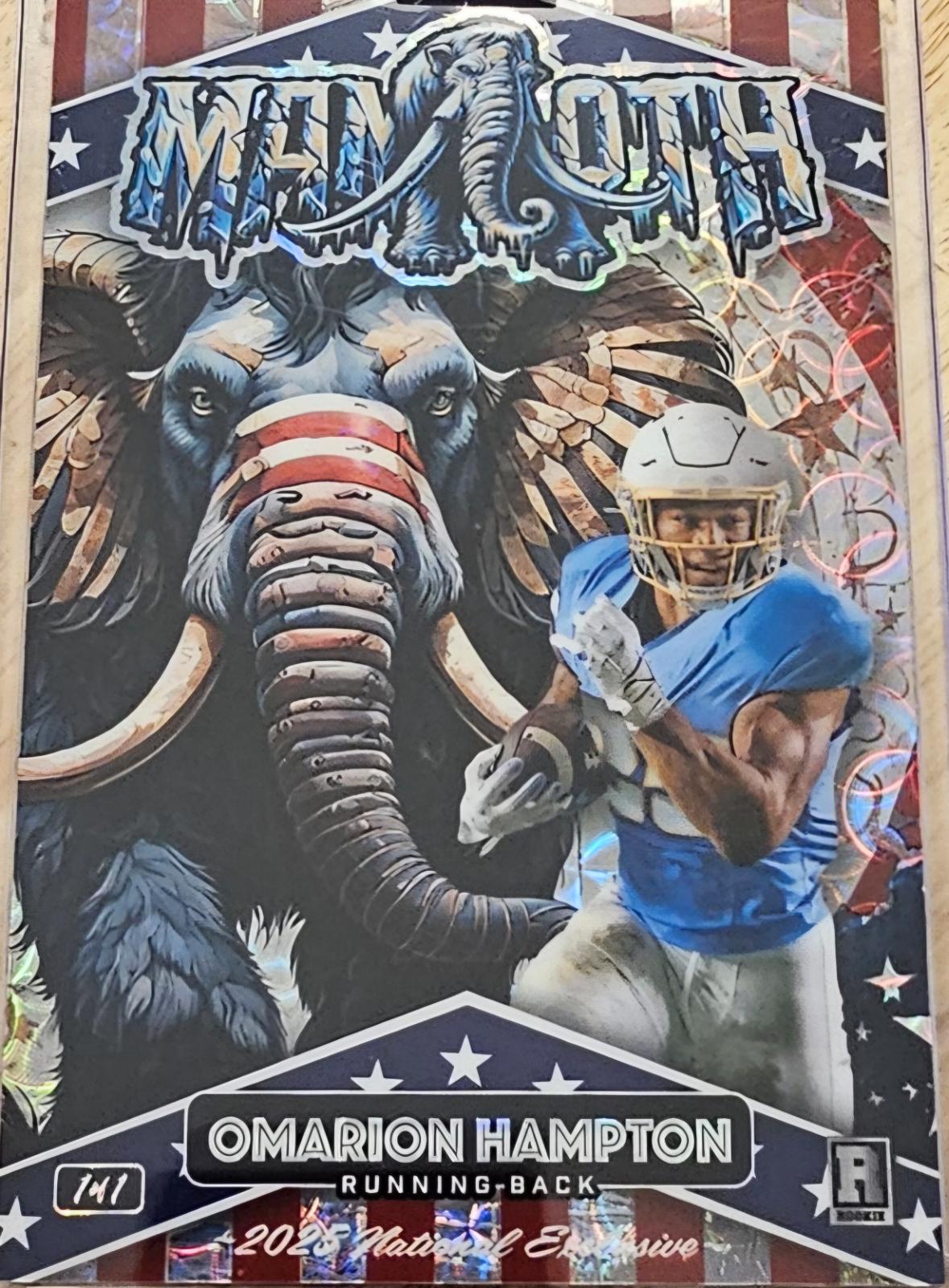 Omarion Hampton #DMMMC04-OH 2025 Wild Card Patriotic Mammoths Football