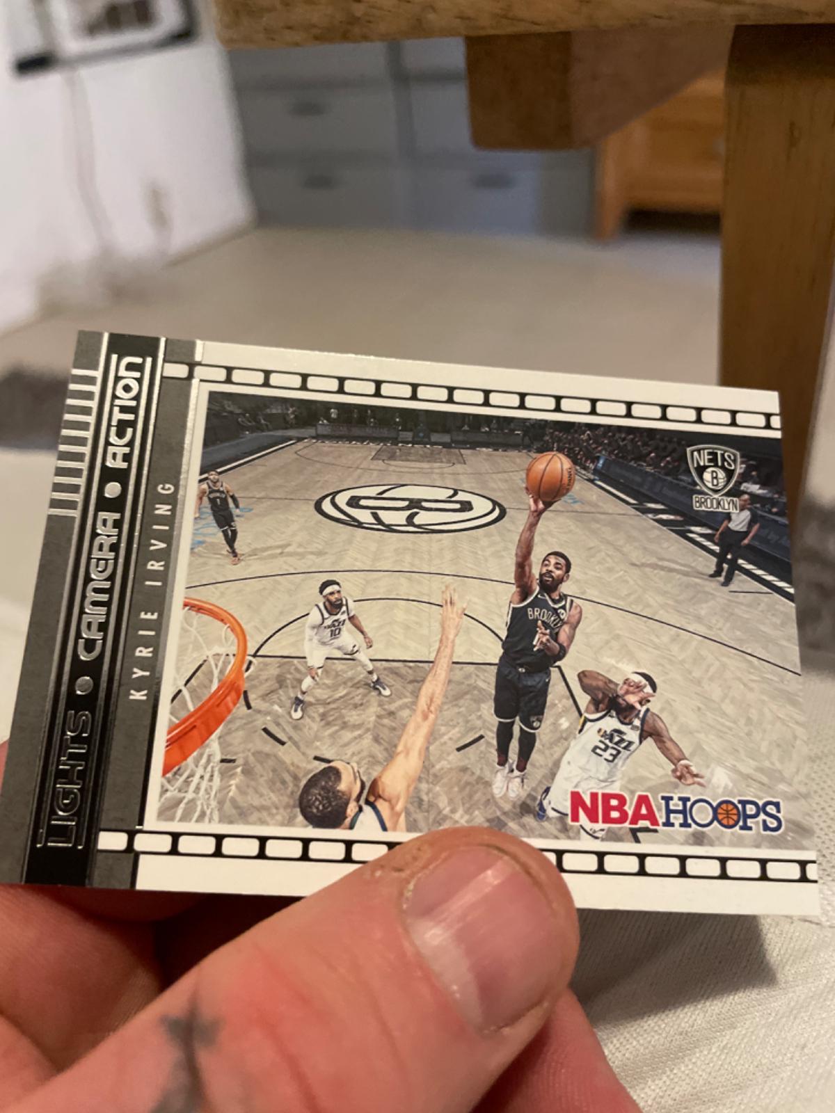 Kyrie Irving #1 Basketball Cards 2021 Panini Hoops Lights Camera Action
