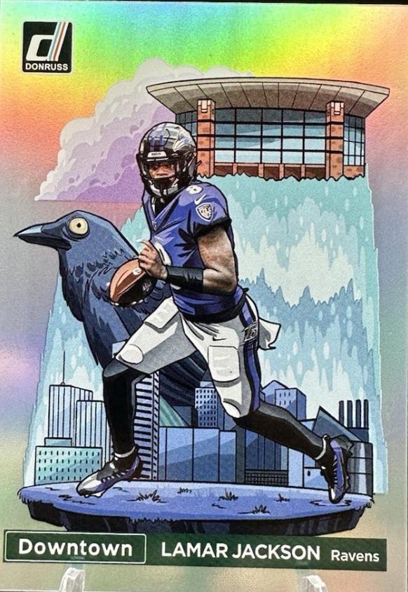 Lamar Jackson #1 Football Cards 2024 Panini Donruss Optic Downtown