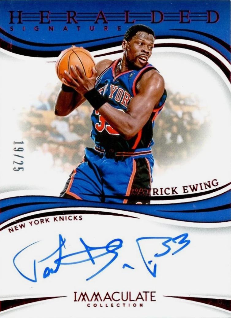 Patrick Ewing #32 Basketball Cards 2023 Panini Immaculate Heralded Signatures