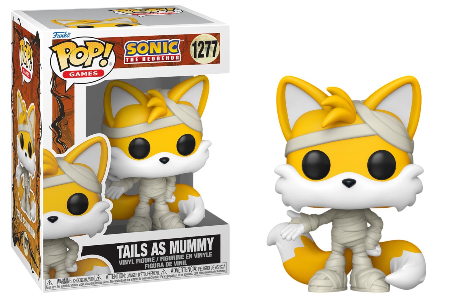 Tails As Mummy #1277 Sonic the Hedgehog Funko Pop box and figure