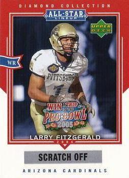 Larry Fitzgerald #AS2 2004 Upper Deck Diamond Collection All Star Lineup Pro Bowl Sweepstakes Football