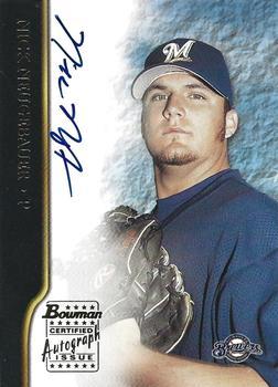 Nick Neugebauer #BA-NN Baseball Cards 2002 Bowman Certified Autograph