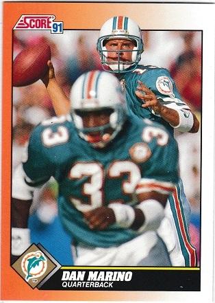 Dan Marino #385 Football Cards 1991 Score