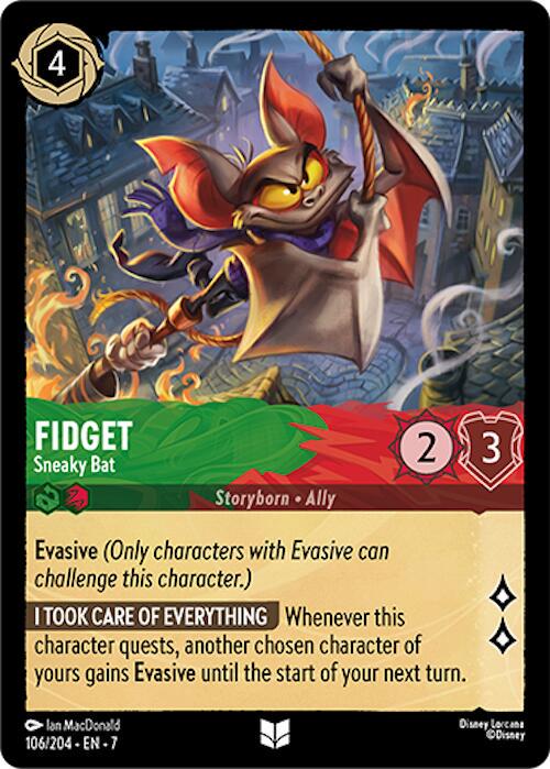 Fidget - Sneaky Bat #106 Lorcana Archazia's Island