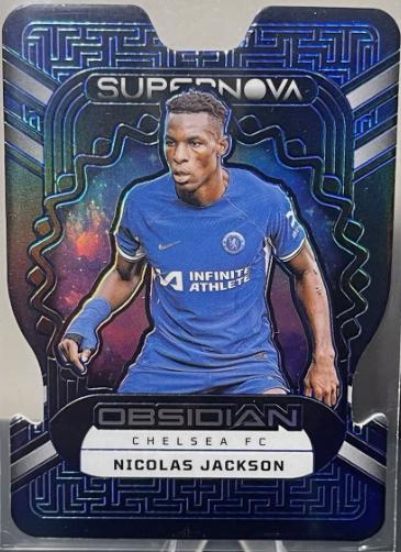 Nicolas Jackson #5 Soccer Cards 2023 Panini Obsidian Supernova
