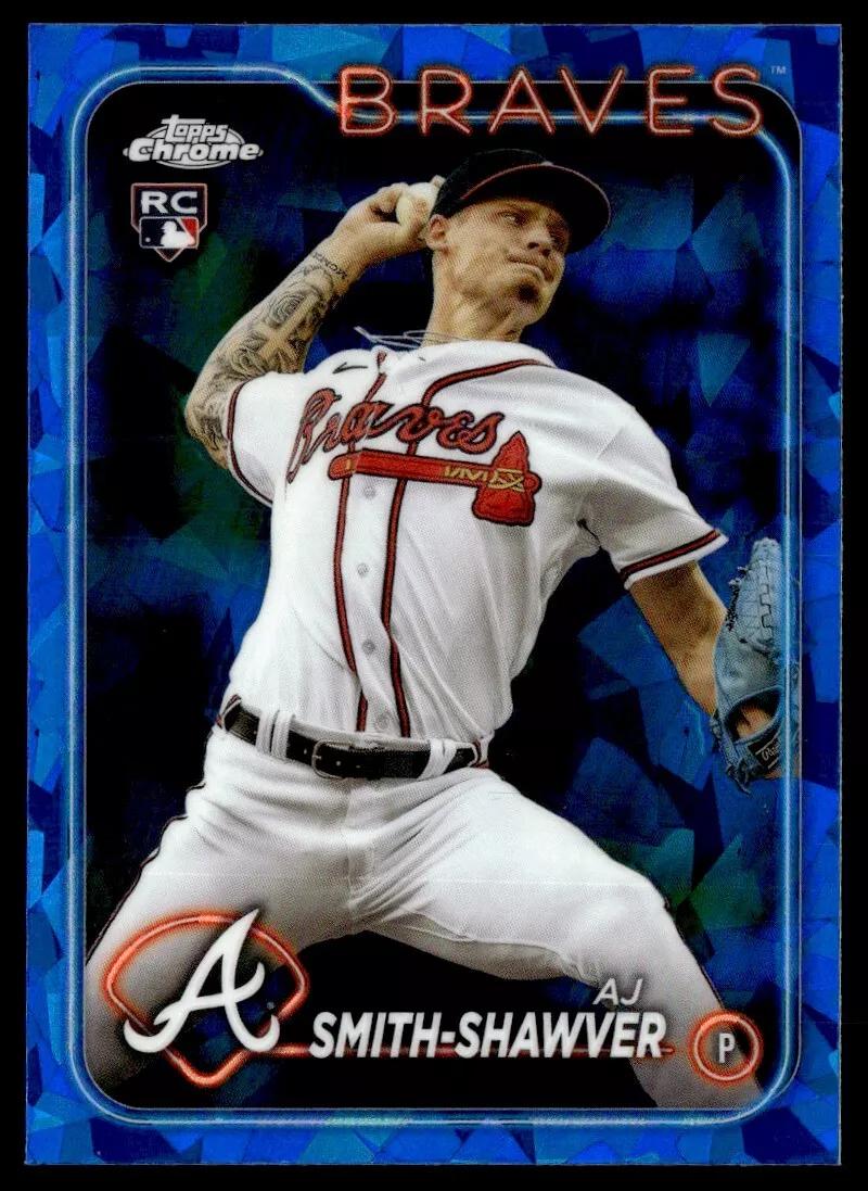 AJ Smith-Shawver #117 Baseball Cards 2024 Topps Chrome Sapphire