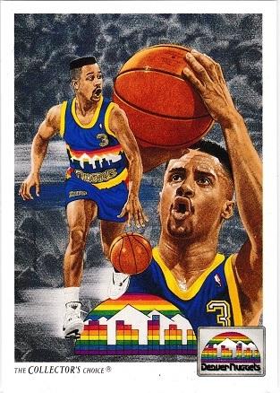 Chris Jackson Nuggets Checklist #89 Basketball Cards 1991 Upper Deck
