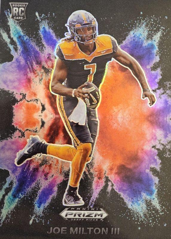 Joe Milton III #CB-9 Football Cards 2024 Panini Prizm Draft Picks Color Blast