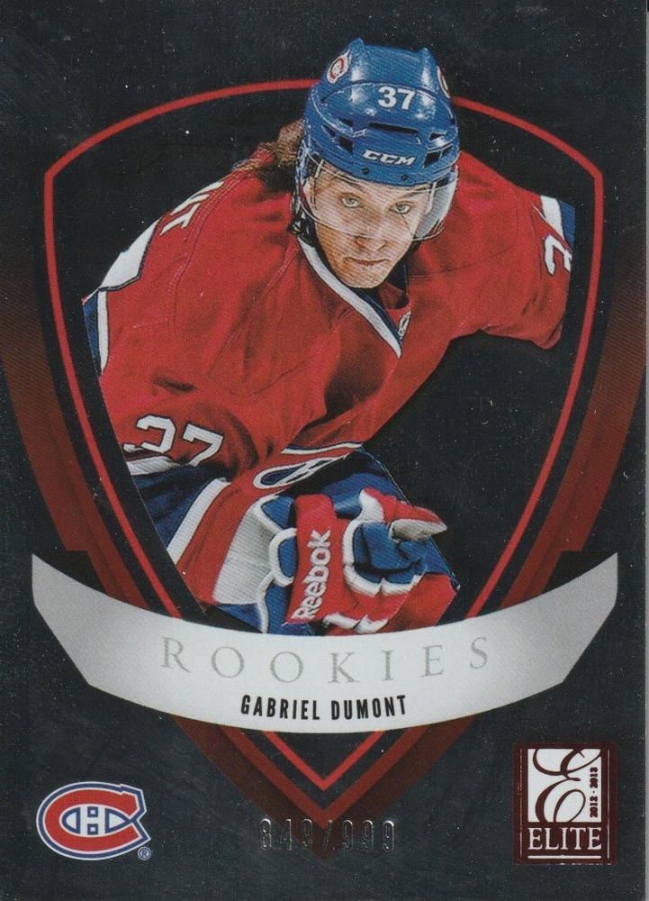 Gabriel Dumont #9 2012-13 Panini Rookie Anthology Hockey Elite Rookies