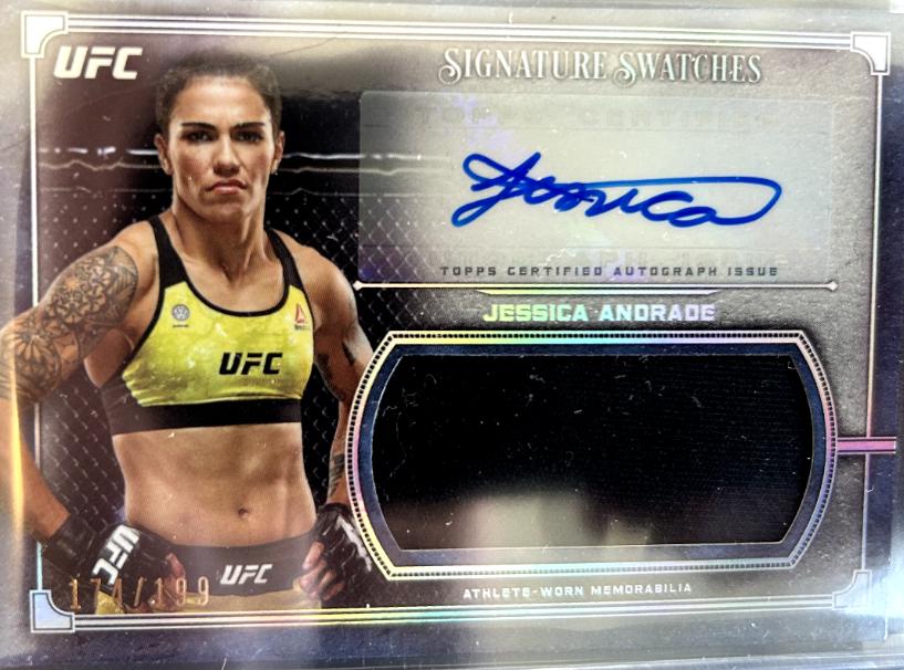 Jessica Andrade #SSAR-JA Ufc Cards 2019 Topps UFC Museum Collection Signature Swatches Relic