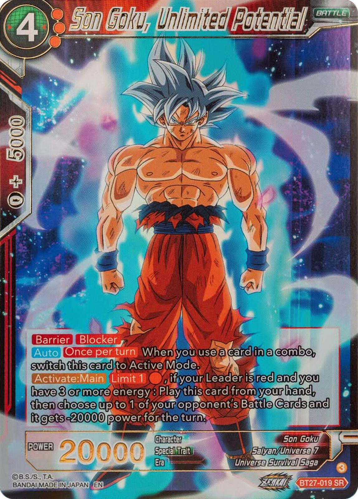 Son Goku, Unlimited Potential BT27-019 Dragon Ball Super: History of Z