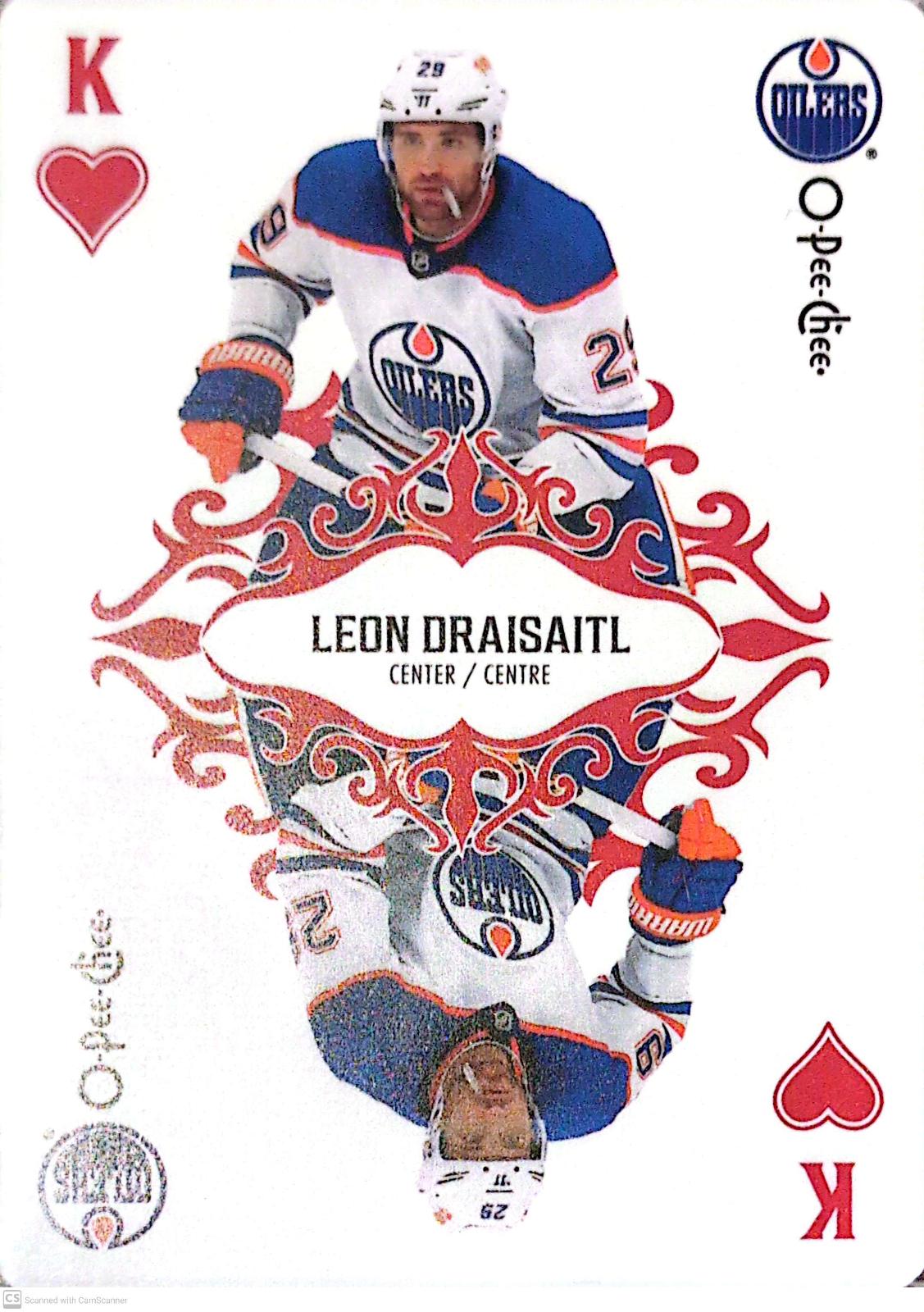 Leon Draisaitl #K-HEARTS Hockey Cards 2023 O-Pee-Chee Playing Cards