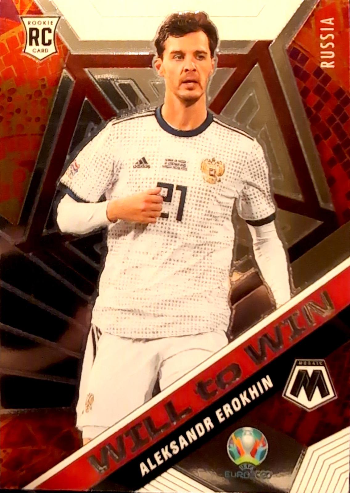 Aleksander Erokhin #35 Soccer Cards 2021 Panini Mosaic UEFA Euro 2020 Will to Win