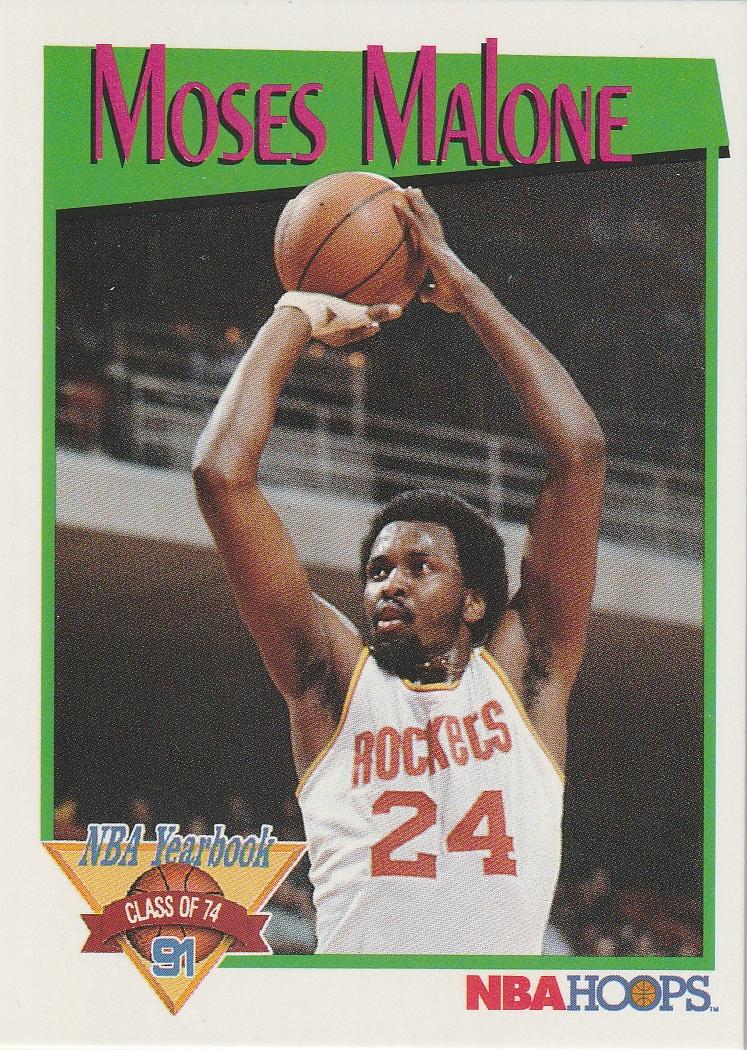 Moses Malone #323 1991 Hoops Basketball