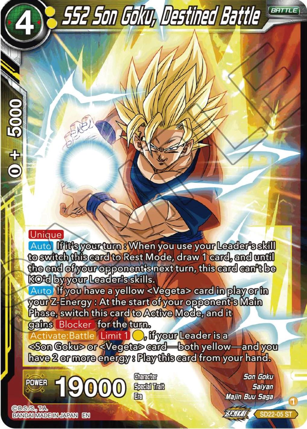 SS2 Son Goku, Destined Battle SD22-05 Dragon Ball Super Power Absorbed
