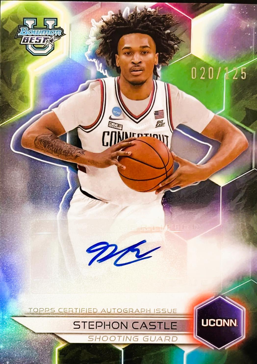 Stephon Castle #B23-SC Basketball Cards 2023 Bowman Best University Best of 2023 Autographs