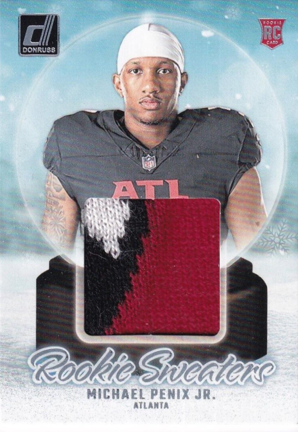 Michael Penix Jr. #RHS-MPE Football Cards 2024 Panini Donruss Rookie Holiday Sweater