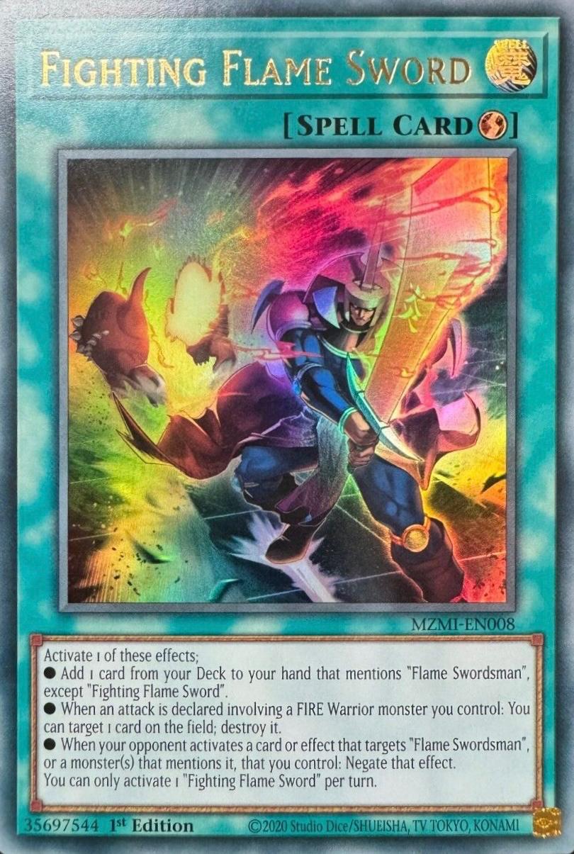 Fighting Flame Sword MZMI-EN008 YuGiOh Maze of Millennia