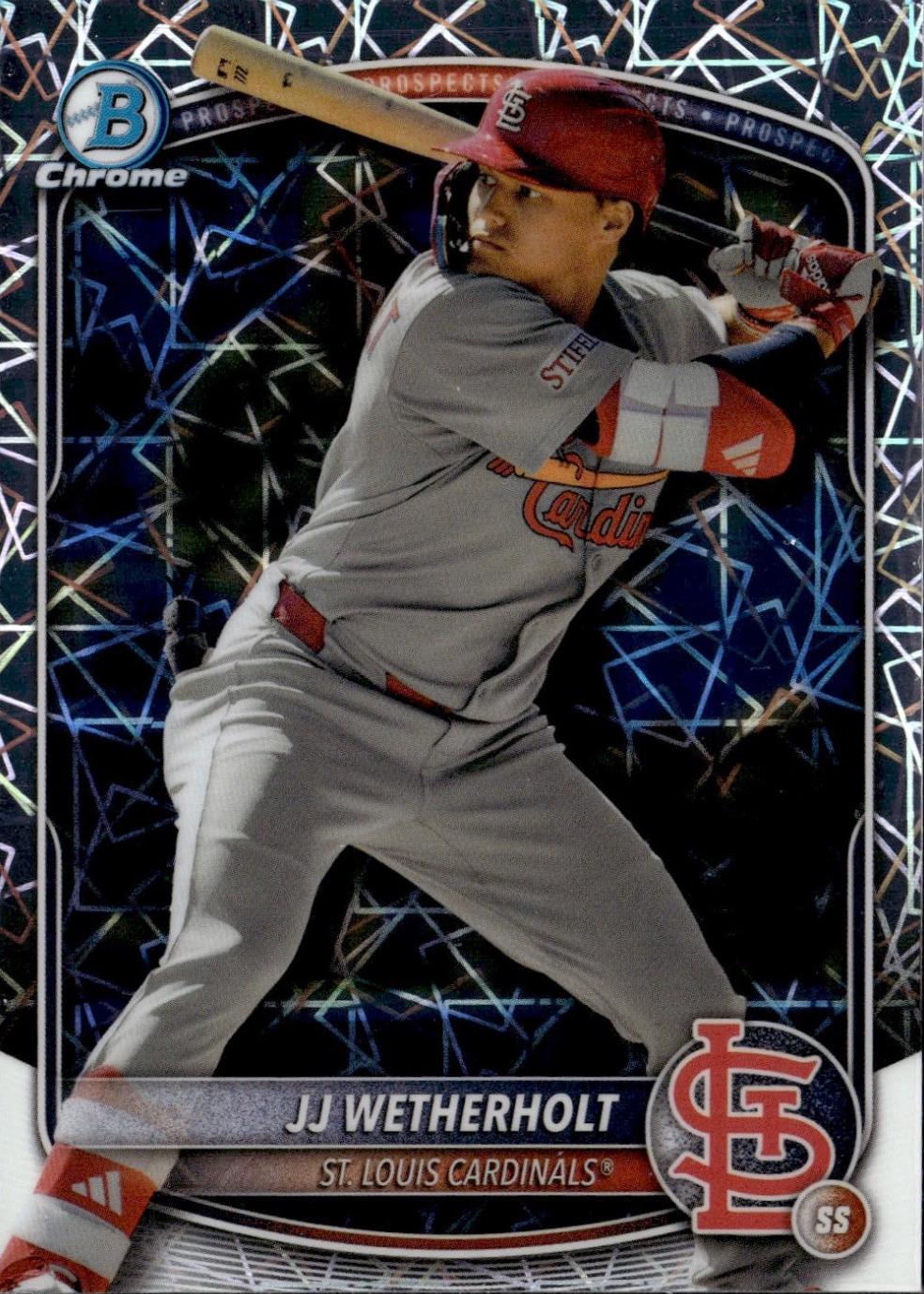 2025 Bowman Chrome Prospects JJ Wetherholt [Laser Mega] #BCP-241 card