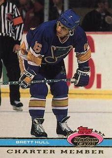 Brett Andrew Hull Hockey Cards 1991 Stadium Club Charter Member