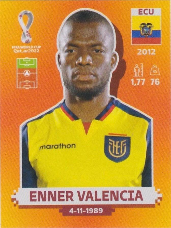 Enner Valencia #ECU19 2022 Panini World Cup Qatar International Edition Sticker Soccer